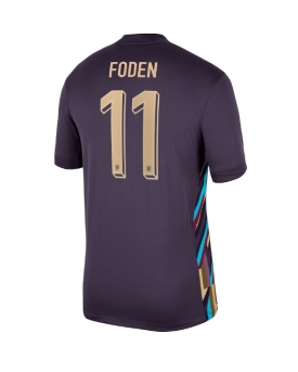 Inghilterra Phil Foden #11 Maglia Gara Trasferta Repliche Europei 2024